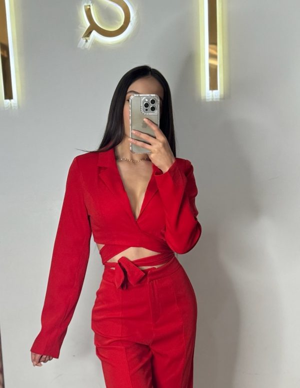 Pantalón de vestir rojo - Imagen 3