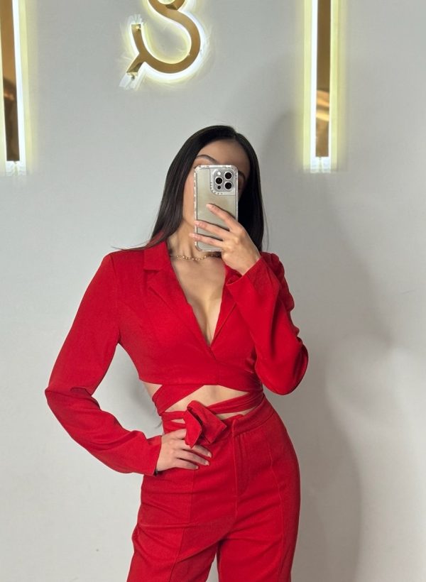 Pantalón de vestir rojo - Imagen 2