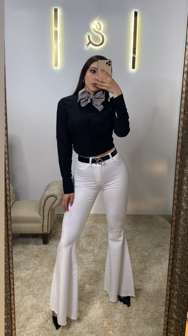 Camisera corta negra de licra - Imagen 2