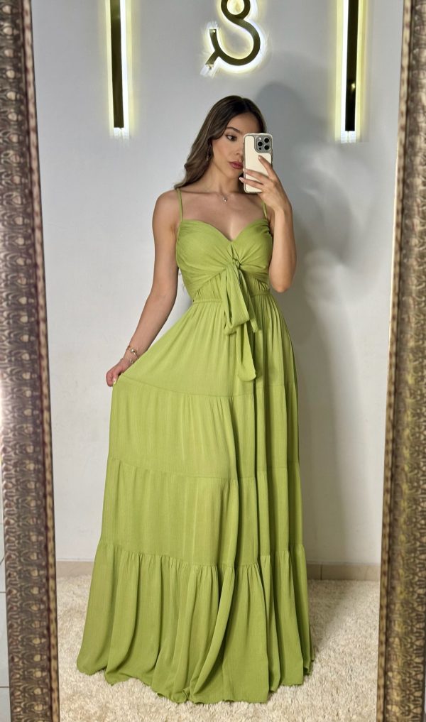 Vestido largo verde