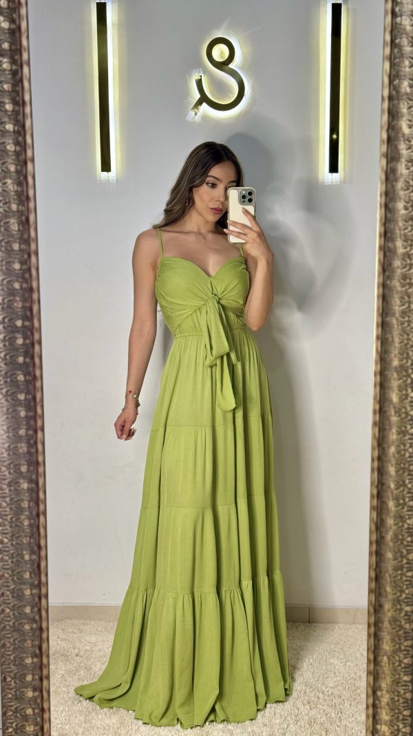 Vestido largo verde - Imagen 5