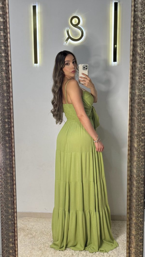 Vestido largo verde - Imagen 2