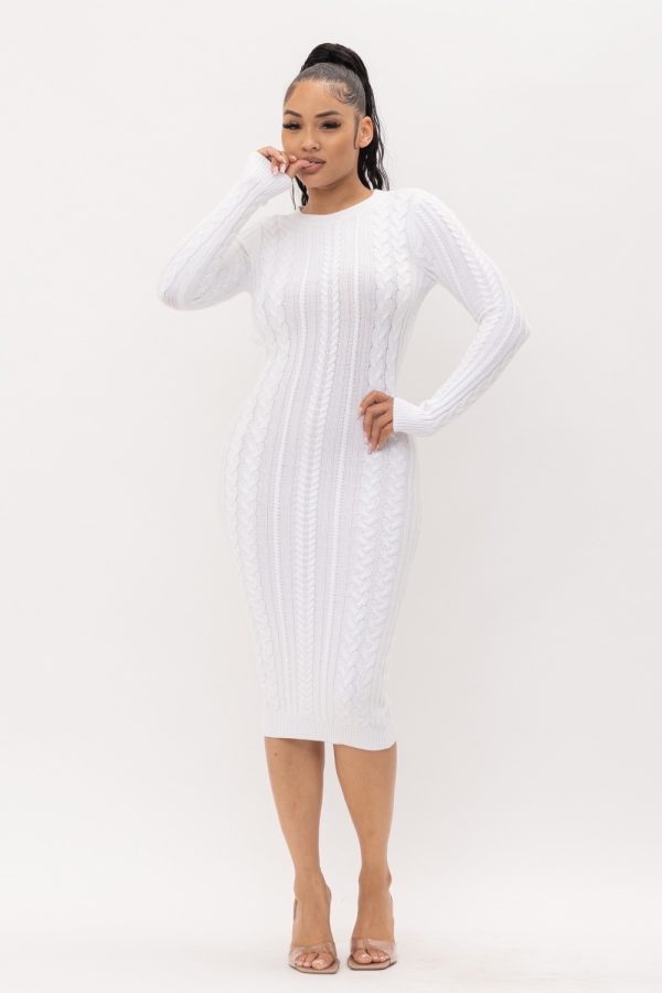 Vestido blanco de tejido sin espalda