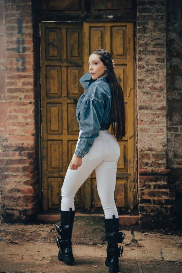 Pantalón blanco skinny - Imagen 2